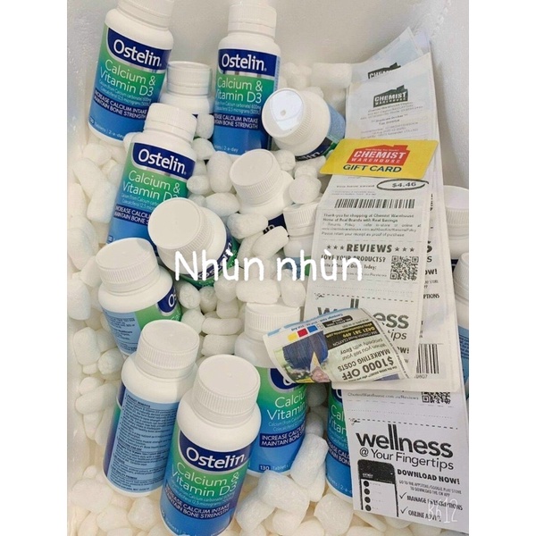 [Mẫu mới] Viên Uống Canxi Cho Bà Bầu Ostelin Calcium &amp; Vitamin D3 130 - 180v (ảnh thật)