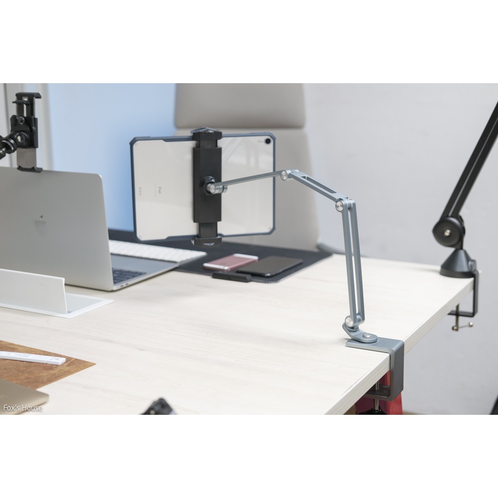 P60, P60 Plus kệ kẹp Arm kê ipad, tablet, máy tính bảng kẹp cạnh bàn, điều chỉnh độ cao, xoay 360 độ cao cấp.
