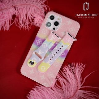 [MUA 1 TẶNG 1] 1 Ốp lưng L.V ngũ sắc + 1 Dây silicon ngũ sắc cho ip 12 promax 12 pro 12 và aw series 8 7 6 5 4 3 2 1