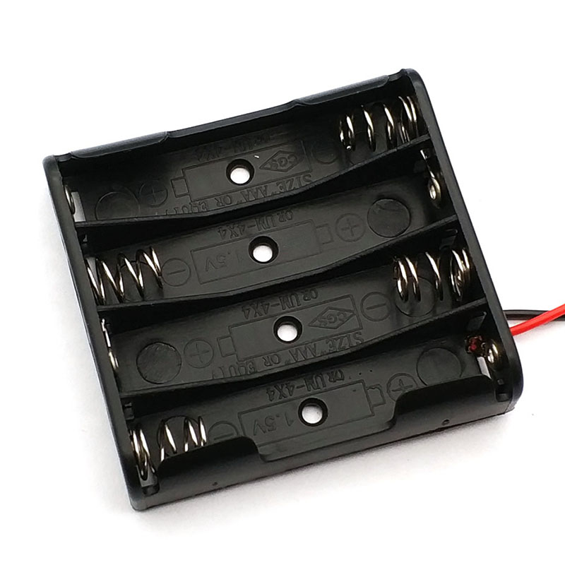 Bộ 10 Hộp Nhựa Đựng Pin AAA 3 / 4 Ngăn Kèm Dây Cáp