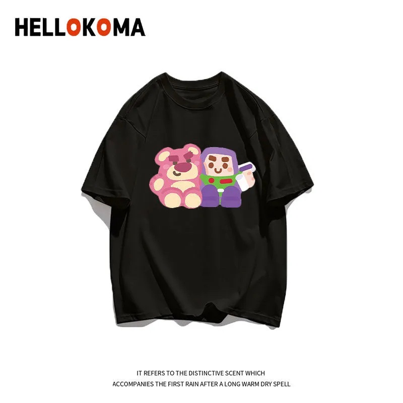 HIIXIIVI Áo Thun 100% cotton Tay Ngắn Cổ Tròn Thời Trang Mùa Hè Phong Cách Hàn Quốc Mới 2022