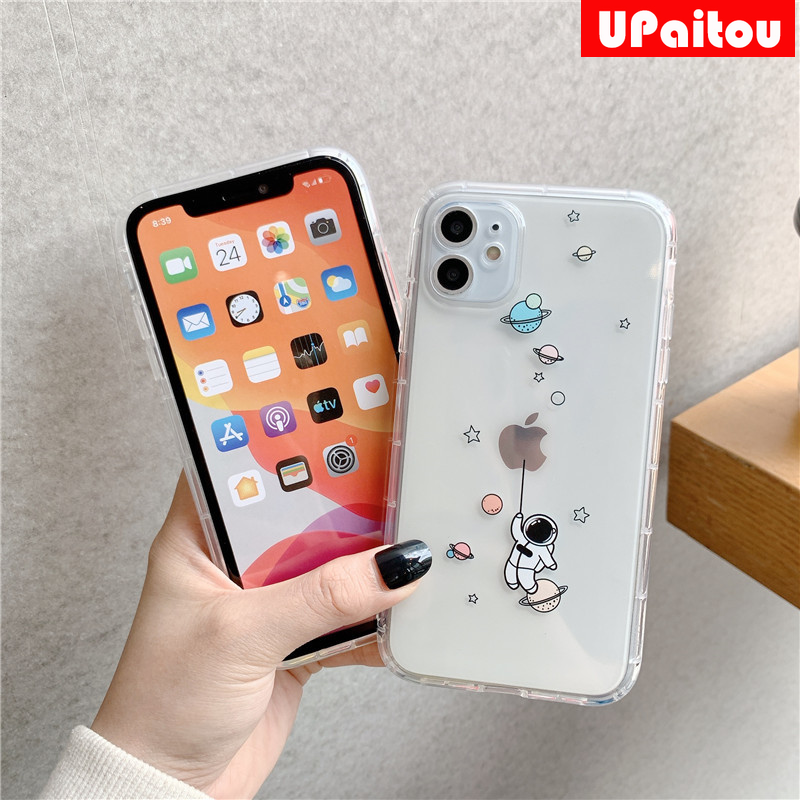 ốp điện thoại Silicone Họa Tiết Phi Hành Gia Dễ Thương Cho Iphone 12 11 Pro Max 12 Mini X Xr Xs Max 8 7 Plus | BigBuy360 - bigbuy360.vn
