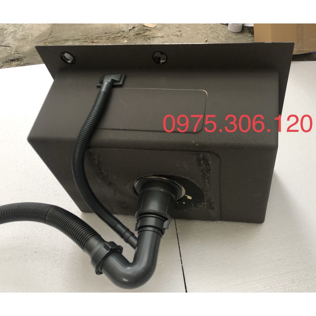 Combo Chậu Rửa Chén Bát INOX SUS 304 N17 6045 NA.GRAND và Xả và Rổ và Vòi chén Lạnh và Bình rửa chenn