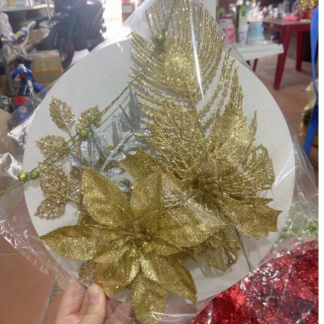 Sét phụ kiện làm tháp lễ, trang trí bánh kẹo, đồ lễ, đồ thờ - #canhvanglangoc