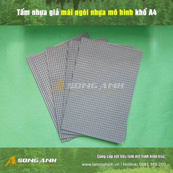 Tấm nhựa giả mái ngói nhà khổ A4