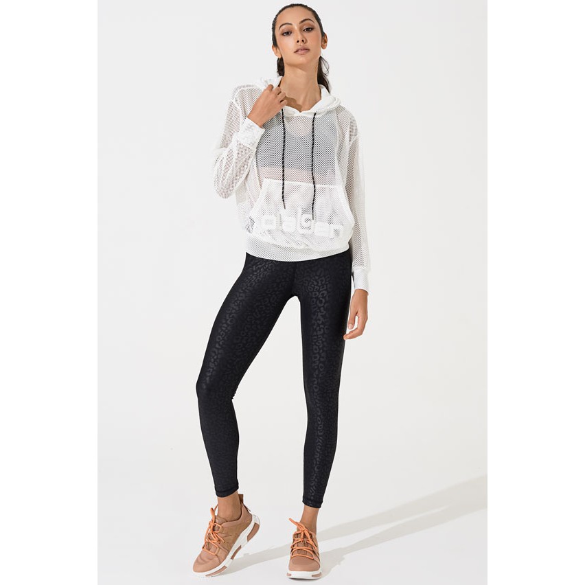 OLABEN Áo khoác lưới trắng tập Yoga Gym Mesh Carlo Hoodie