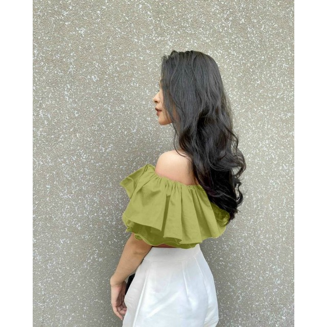 Áo Bẹt Vai CROPTOP 2 lớp đủ  màu sắc rực rỡ😍