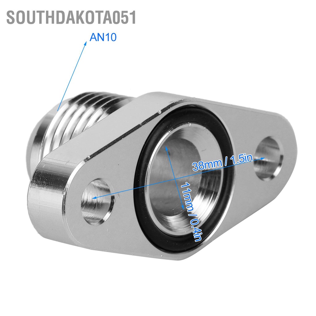 Southdakota051 Bộ điều hợp mặt bích hồi dầu AN10 Phù kim nhôm cho Mitsubishi T3 T4 T35 T04B T04E / Series