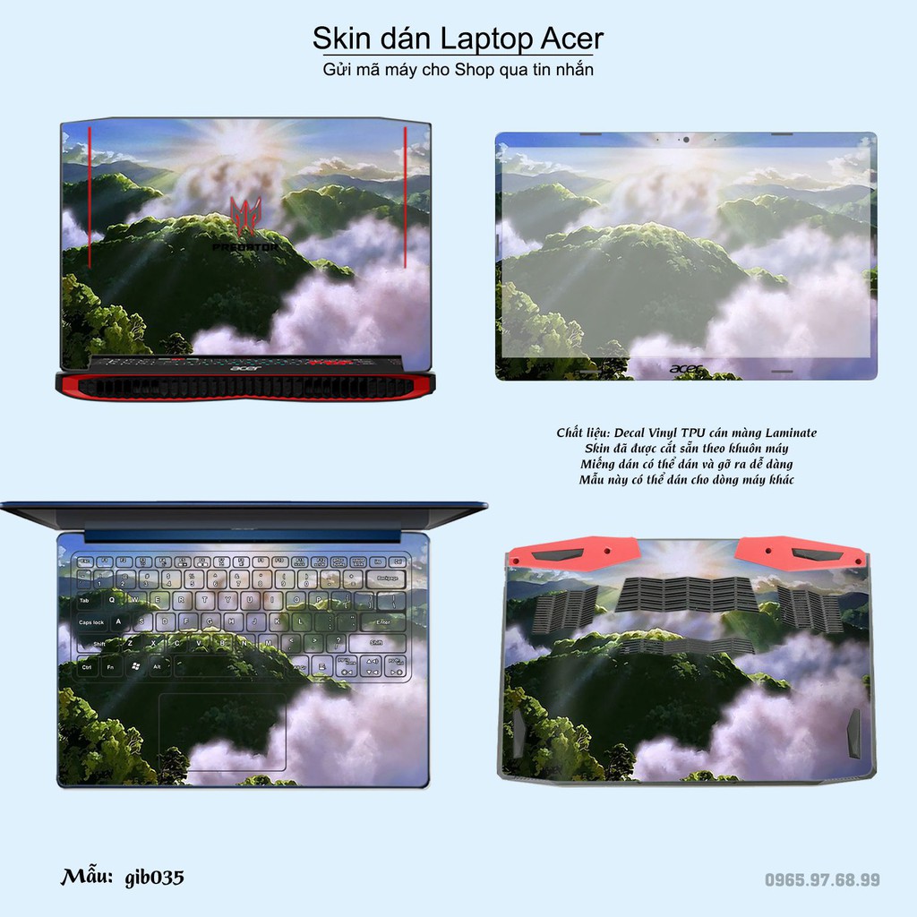 Skin dán Laptop Acer in hình Ghibli movies (inbox mã máy cho Shop)