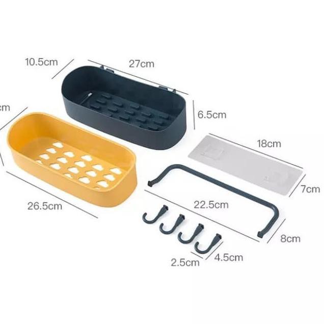 Kệ Đựng Đồ Dùng Gắn Tường Hình Vuông Đa Năng Tiện Dụng Cho Nhà Bếp / Nhà Tắm | BigBuy360 - bigbuy360.vn