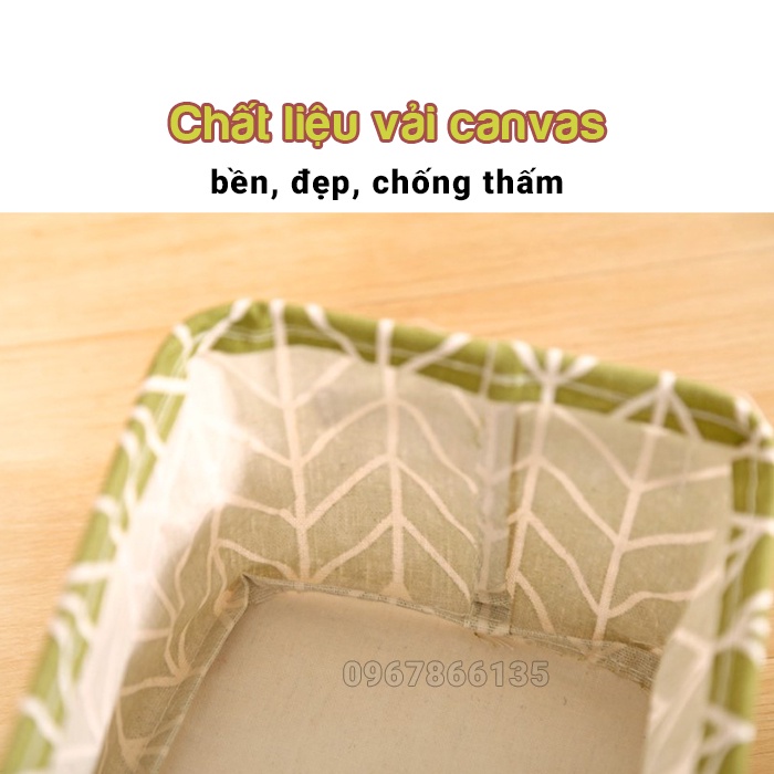 Giỏ vải đựng đồ trang điểm, đồ cá nhân có thể gấp gọn tiện lợi
