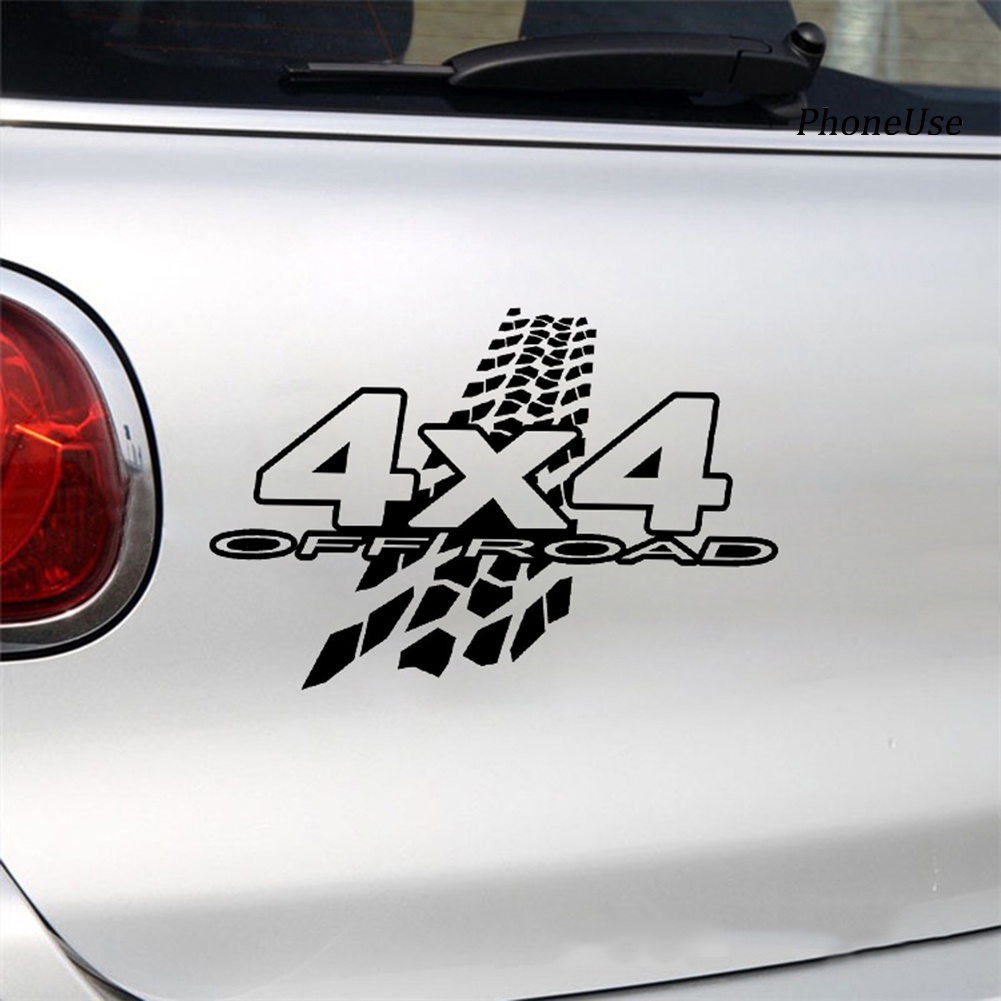 Decal dán trang trí xe hơi phản quang PU-4X4 Off-Road