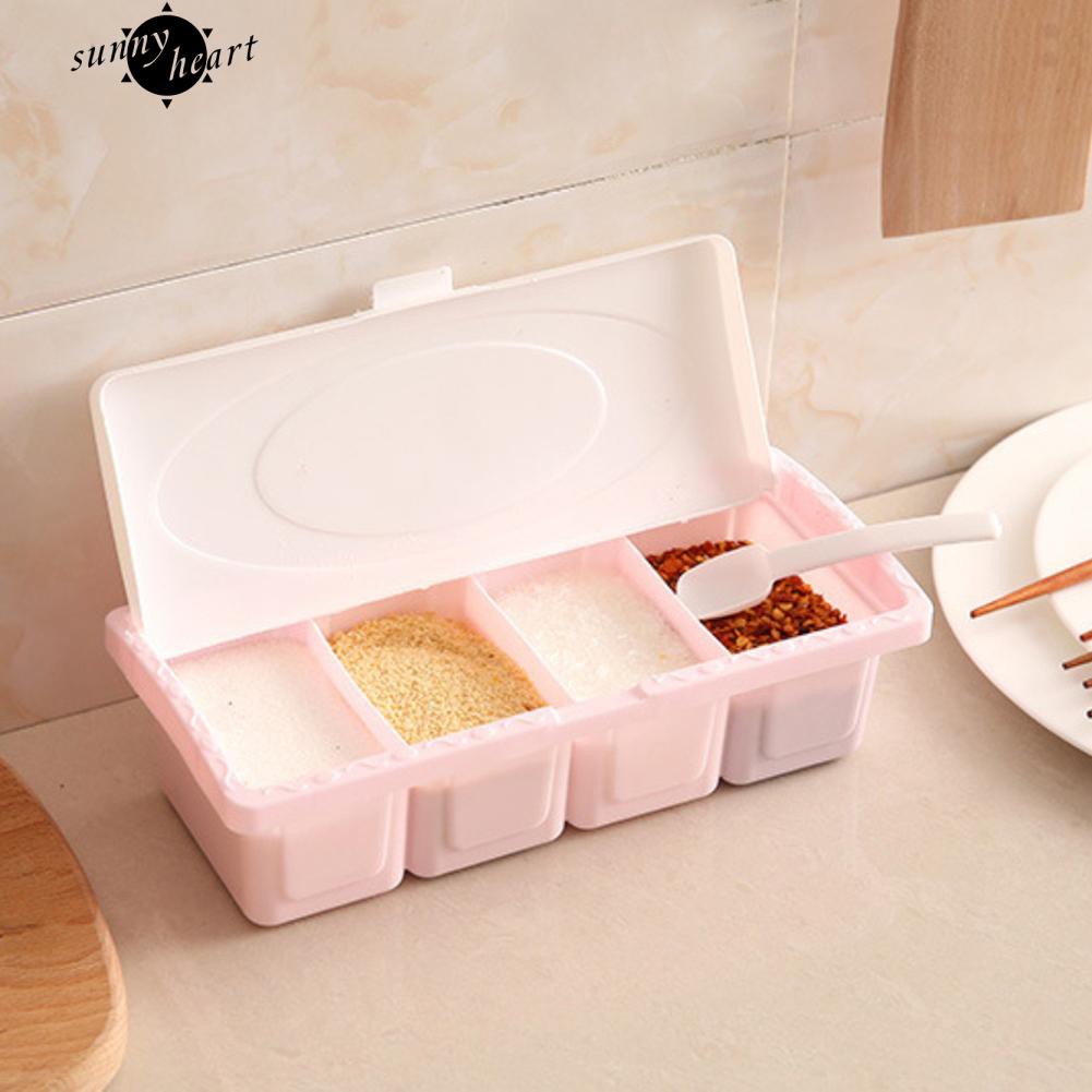 Hộp Đựng Vật Dụng 4 Ngăn Tiện Lợi Cho Nhà Bếp