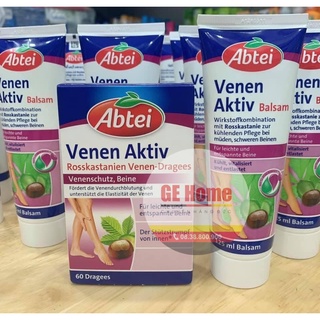 V i ê n u ô ng và kem bôi Abtei Venen Aktiv Dragees giãn t ĩ n h m ạ c h