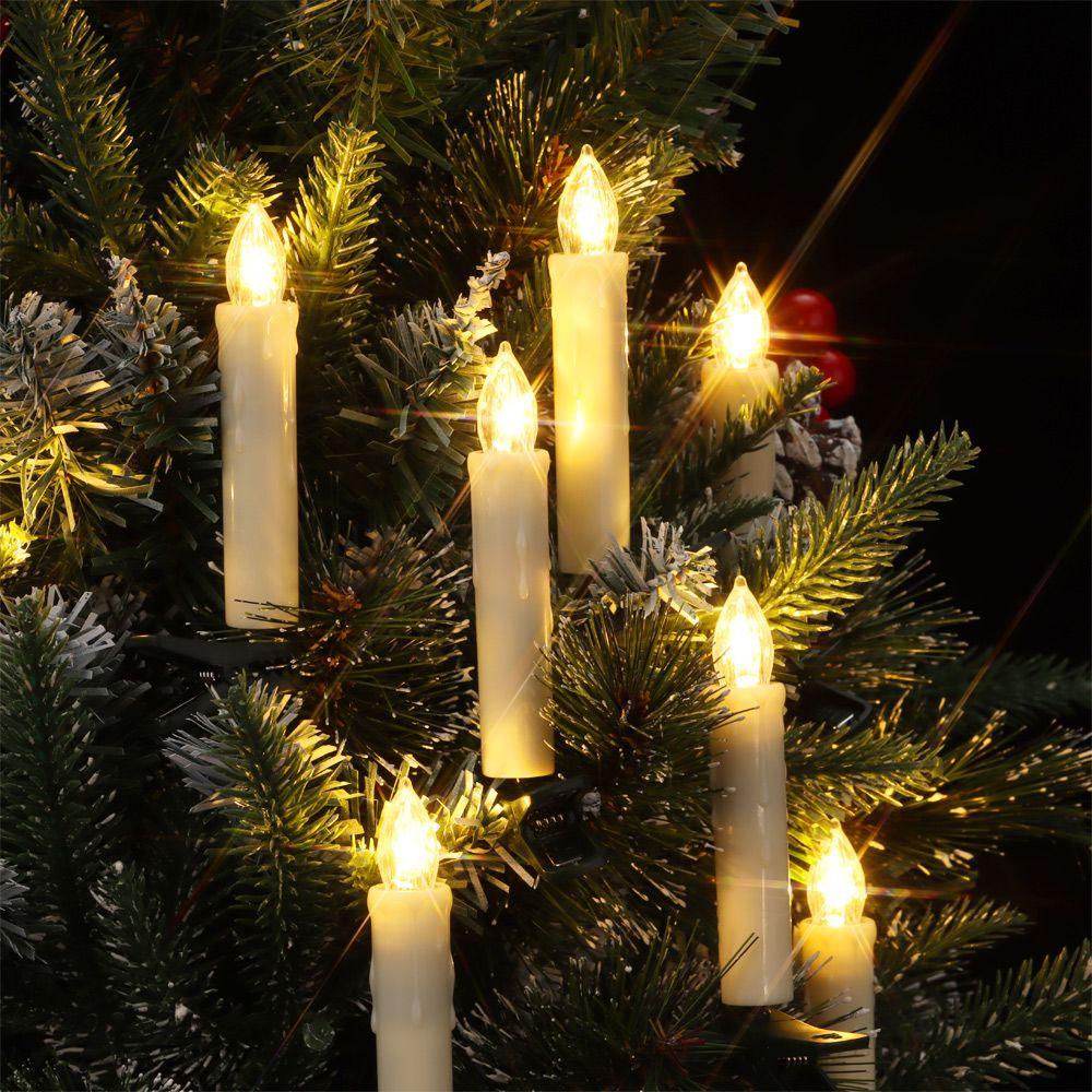 Set 11 Đèn Cầy Kèm Kẹp Giữ Hình Cây Thông Noel Độc Đáo Trang Trí Nhà Cửa