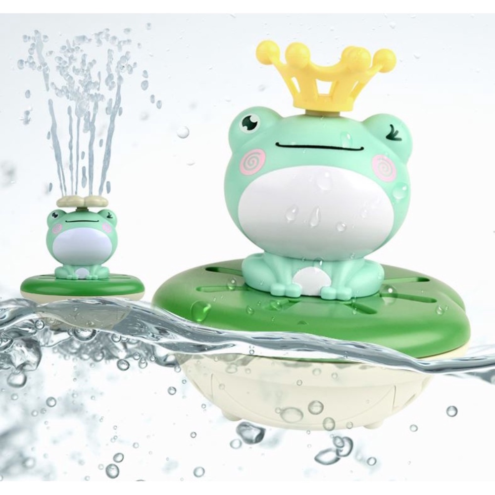 Đồ chơi nhà tắm chú ếch phun nước cho bé - kèm 5 phụ kiện nhỏ// Lật đật hà mã phun nước