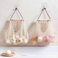Túi Lưới Treo Tường Đựng Hành Tỏi, Rau Củ, Đựng Thực Phẩm Đa Năng, Túi Treo Tỏi