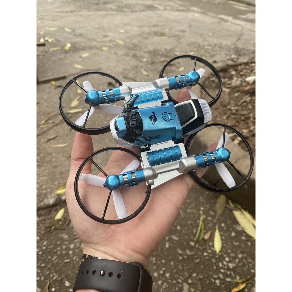 ⚡️Biến Hình 2 Trong 1⚡️Máy Bay Flycam 2 In 1 LEAP Biến Hình Xe Motor kết nối WIFI, 2.4GHZ, ĐỘ PHÂN GIẢI 4K CHỐNG RUNG