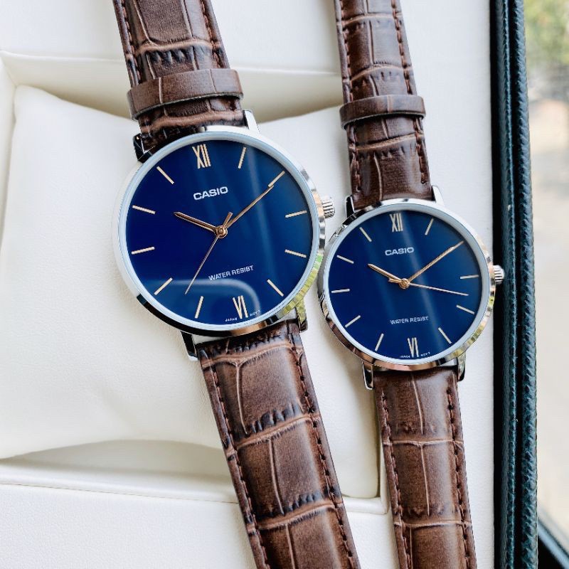 Đồng hồ nam dây da Casio Anh Khuê MTP-VT01L-2BUDF