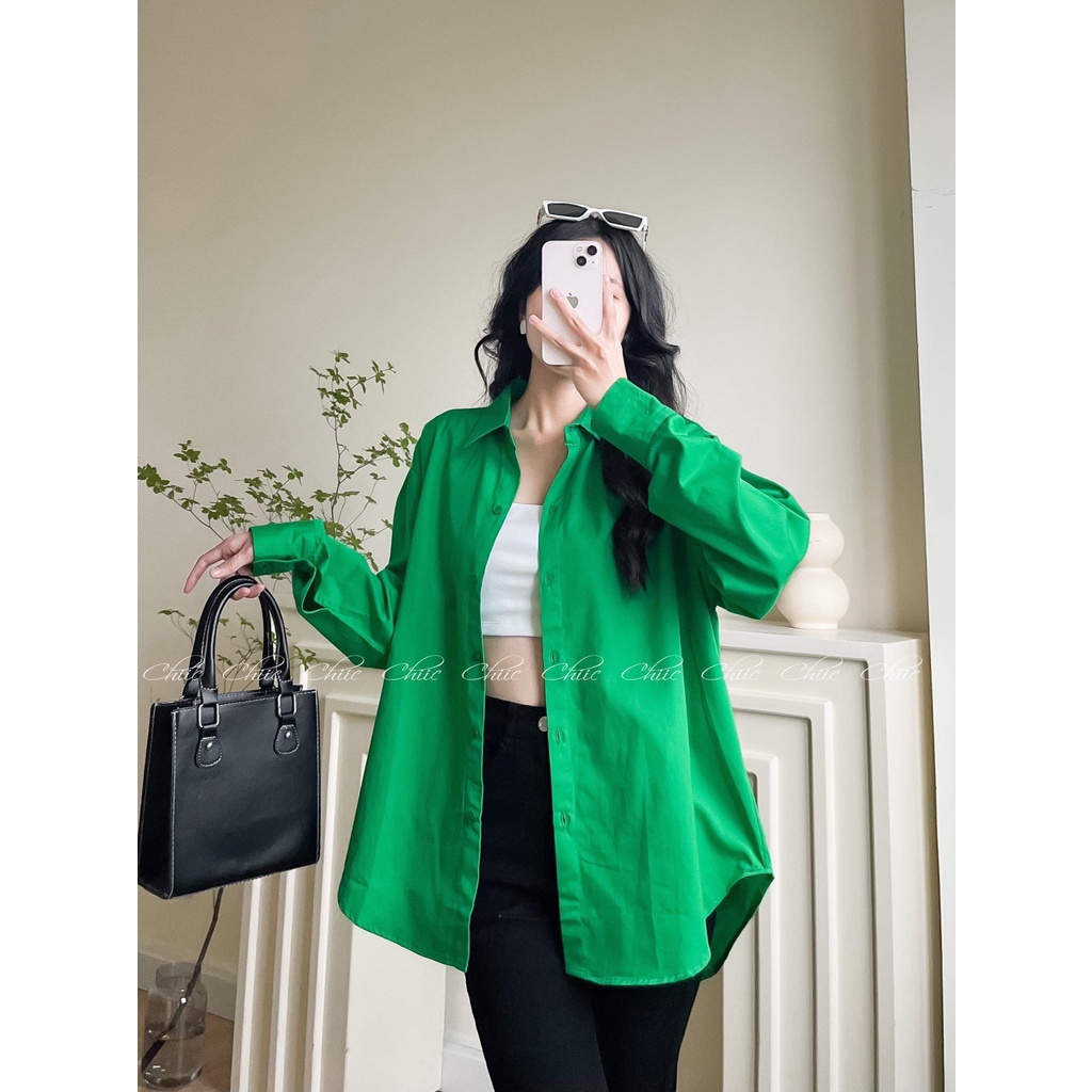 Sơ mi Xanh hot trend