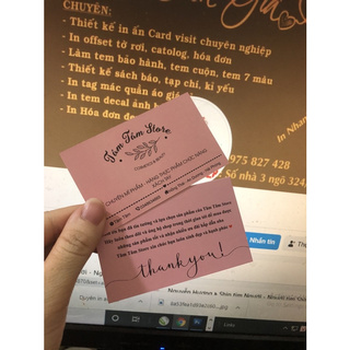 500 thẻ cám ơn in tên shop xinh đẹp