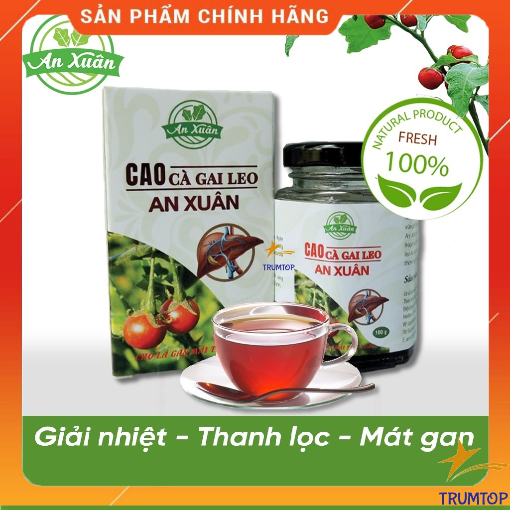 cà gai leo giải độc gan An Xuân cao cấp chiết xuất từ rễ thân lá cây cà gai leo