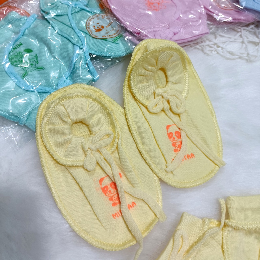 Bao tay chân cho bé loại buộc dây loại đẹp, vải cotton