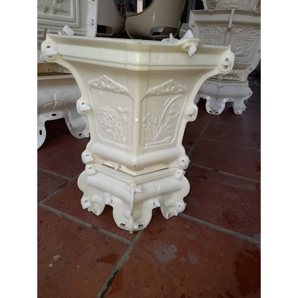 Khuôn Đổ Chậu Cảnh ABS Siêu Bền Bộ Lục giac rộng 31 cao 27 Chân Kỷ