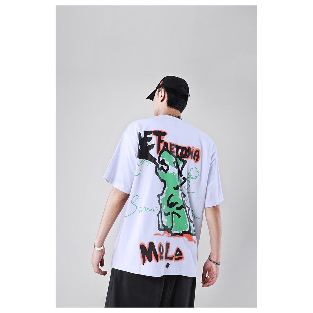 ÁO THUN UNISEX AOMI KHUNG LONG XANH FIRE TAY NGẮN TAY LỠ NAM NỮ CHẤT LƯỢNG CAO