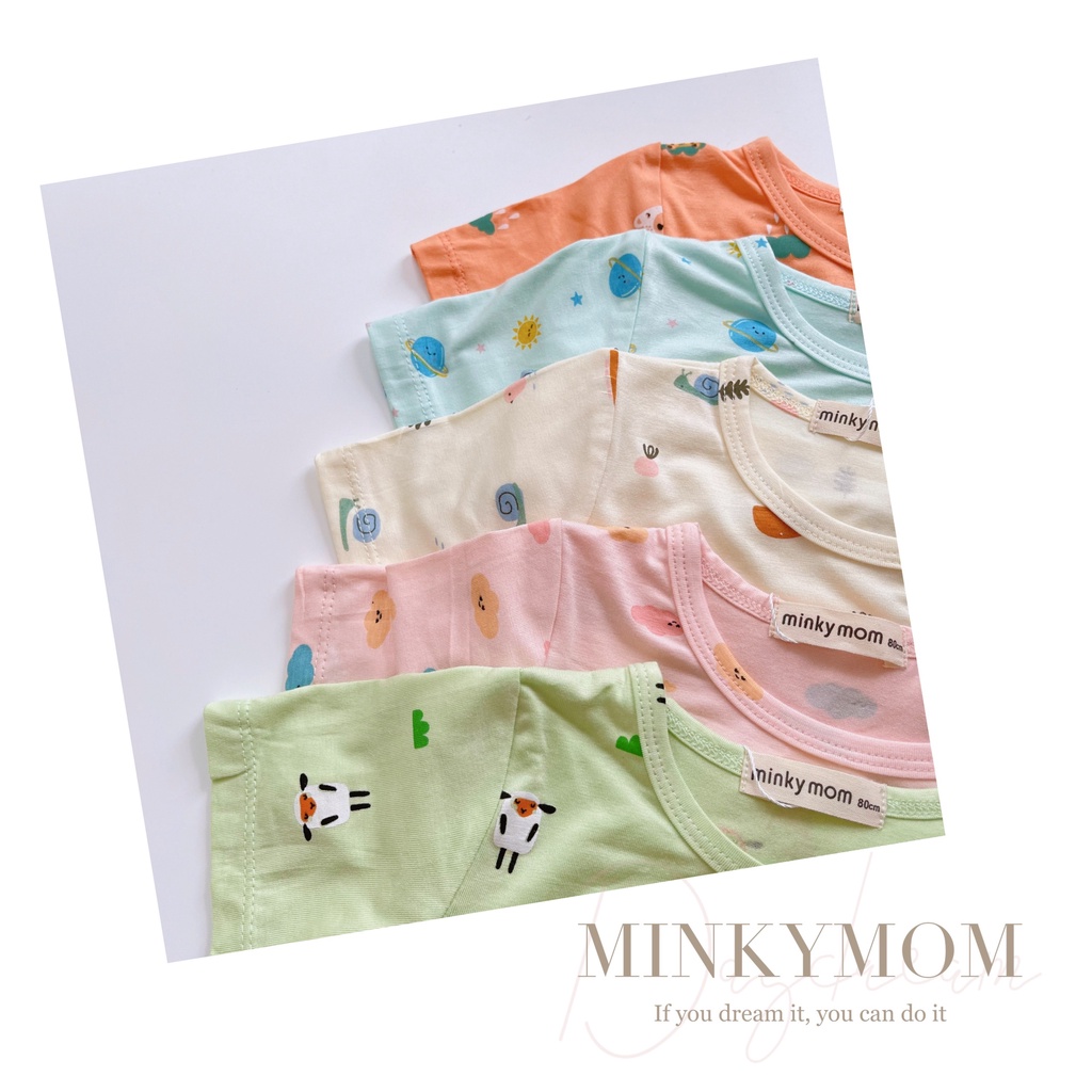 (8-30kg)Bộ đùi thun lạnh Minky mom mẫu pastel phối họa tiết siêu iu cho bé(ảnh thật)