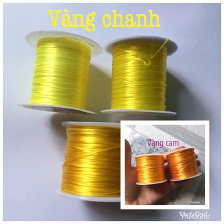 Cước tơ - chun cước LỤA chỉ thun co giãn xỏ hạt đá phong thủy hạt gỗ