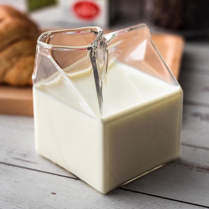 Ly Thủy Tinh Vuông In Hình Hộp Sữa Độc Đáo | BigBuy360 - bigbuy360.vn