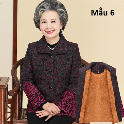 Áo Khoác Ấm Cho Bà Cho Mẹ Lót Lông Đệm Vai Hàng Quảng Châu Loại 1 - Nhiều Mẫu Đẹp