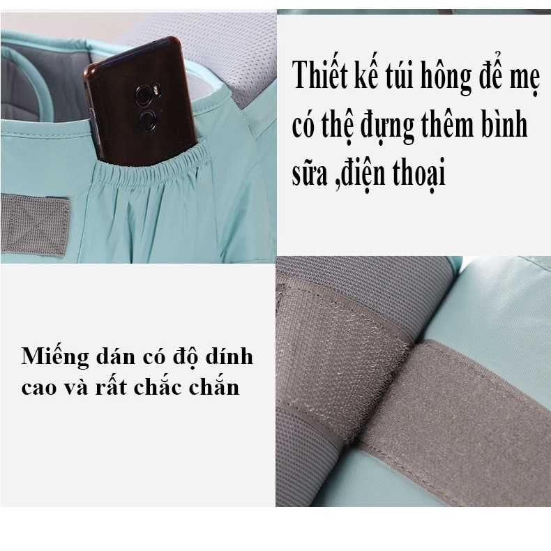 [Chính Hãng] Địu Em Bé AINOMI,Có Đỡ Cổ, Đỡ Lưng,Chống Gù, Tấm Che Vùng Đầu, Địu Em Bé Sơ Sinh Cao Cấp 4 Mùa Đa Tư Thế