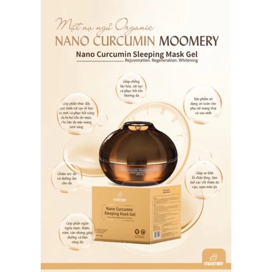 Mặt Nạ Ngủ Nghệ Nano Moomery Curcumin – Trẻ hóa mịn da chính hãng