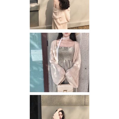 Áo khoác len cardigan mỏng mặc mùa thu