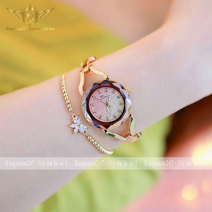 Đồng hồ nữ chính hãng Bs mặt nhỏ, đính đá, dây kim loại cá tính, thời trang hiện đại cao cấp chính hãng [Tặng bông tai] | BigBuy360 - bigbuy360.vn