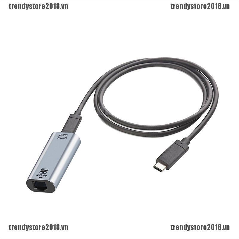 TREND 2 in 1 USB Type C Network Card to 1000Mbps Ethernet HUB Adapter for MacBook