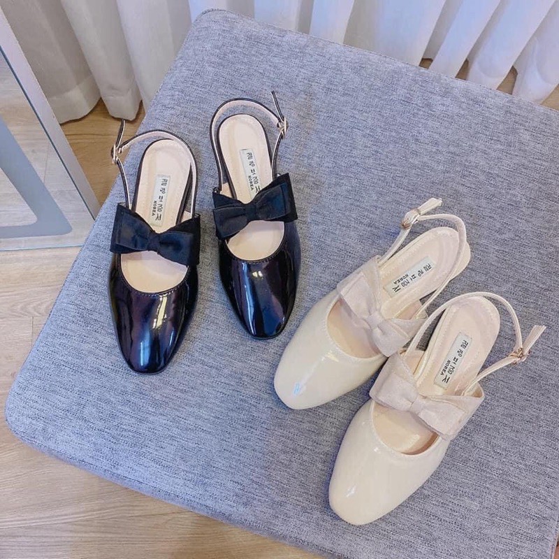 Giày búp bê phối nơ quai sau sang chảnh | BigBuy360 - bigbuy360.vn