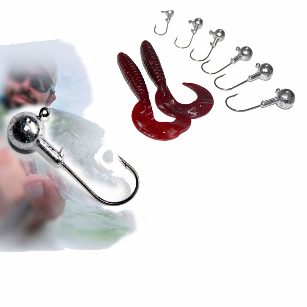 Set 5 Móc Câu Đầu Chì Bằng Thép Carbon Chất Lượng Cao