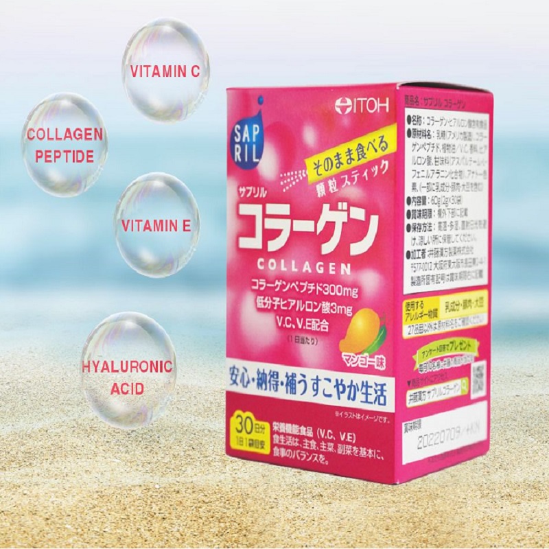 Bột uống dưỡng trắng Vitamin Collagen Naris Itoh 60g