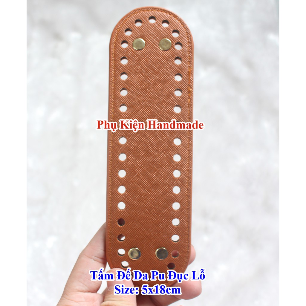 Tấm đế da pu đục lỗ 5x18 cm (30k /tấm)