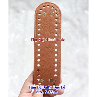 Tấm đế da pu đục lỗ 5x18 cm (54k /1tấm)