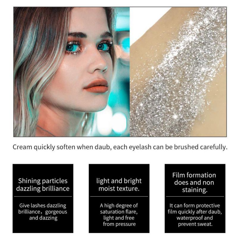 [Hàng mới về] Mascara kiêm phấn mắt kim cương lấp lánh nhanh khô chống thấm nước lâu trôi | BigBuy360 - bigbuy360.vn