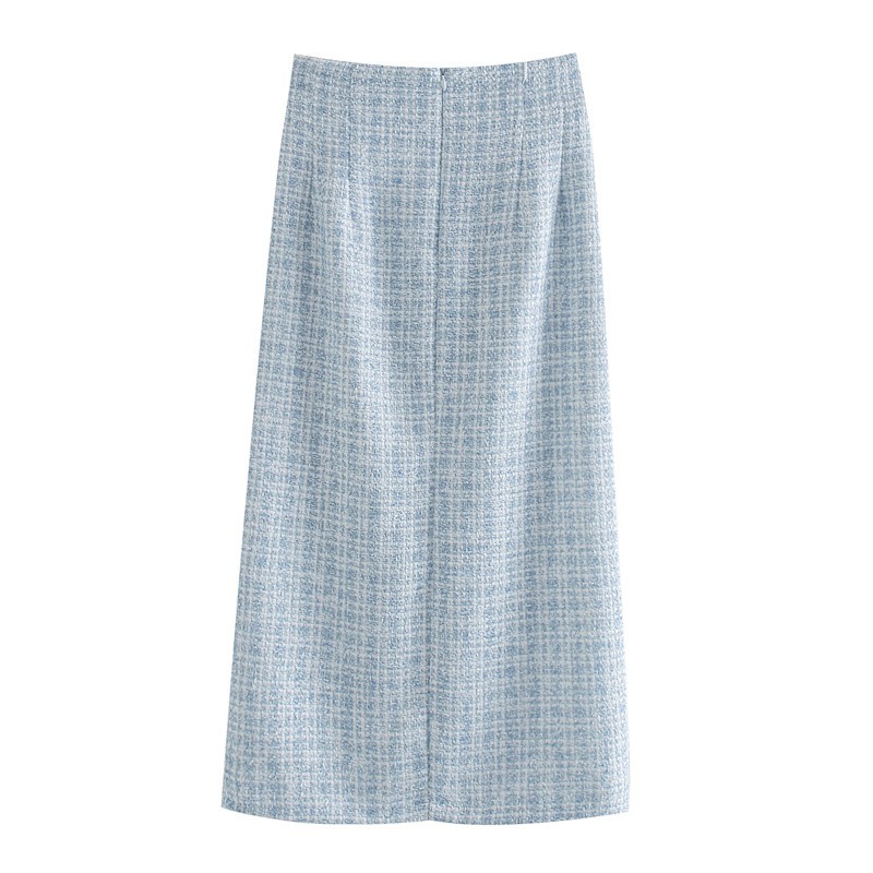 PINKYLA - Chân váy dài midi vải Tweed