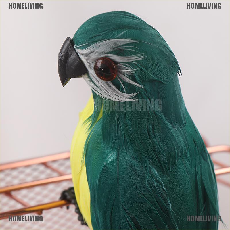 Đồ trang trí Chim Vẹt Lông Vũ 25cm / 9.8 &quot;Dùng Trang Trí