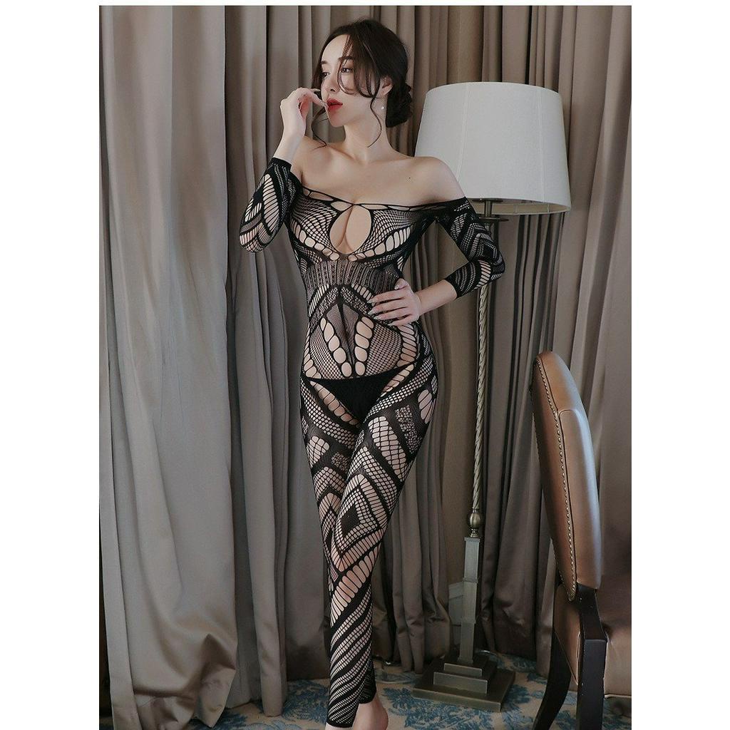 Bộ ngủ body trễ vai hở đũng gợi cảm quyến rũ 6010  Đồ ngủ sexy