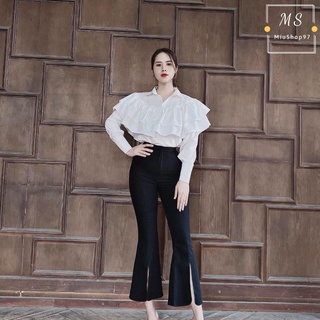 Áo sơ mi nữ bèo ngực 2 tầng