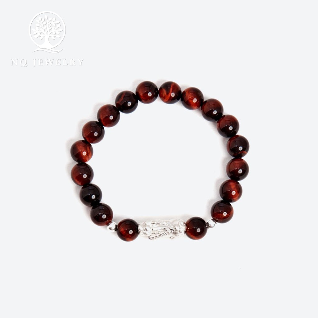 Vòng tay charm tỳ hưu bạc trắng - NQ Jewelry