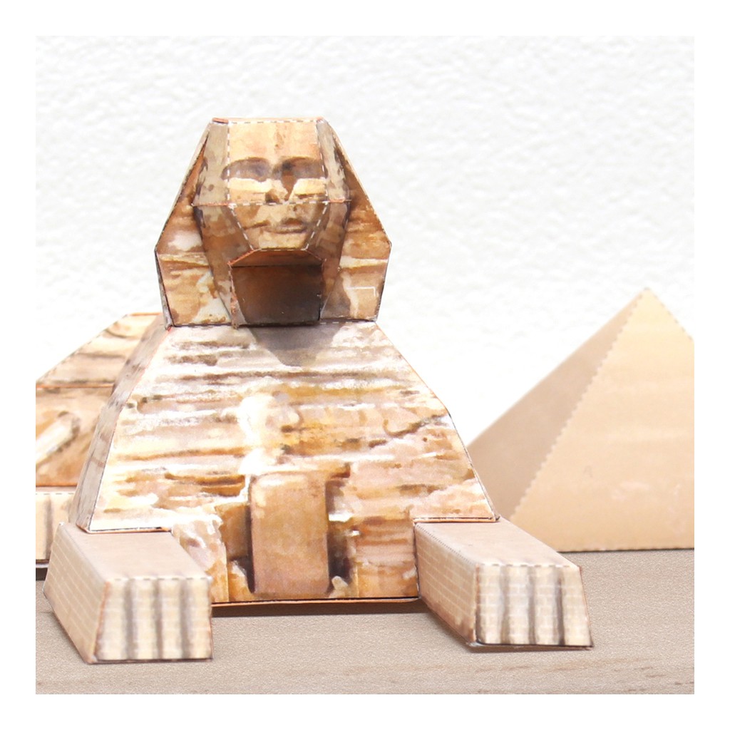 Mô hình giấy Kiến trúc Nhân Sư Sphinx Mini - Ai Cập